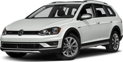 Front side view of a white hatchback with alloy wheels and prominent headlights