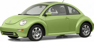 Rounded compact hatchback with fog lights and alloy rims