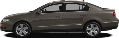 Side profile of mid-2010s sedan with alloy wheels