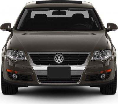 Front view showcasing headlights, grille, and fog lights