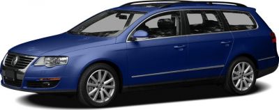 Blue estate car front side profile with alloy wheels