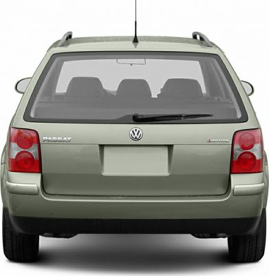 Rear view of station wagon with taillights and rear wiper