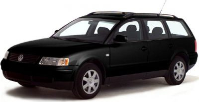 Black station wagon with roof rails and alloy wheels