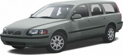 Front three-quarter view of silver station wagon showing body lines and wheels