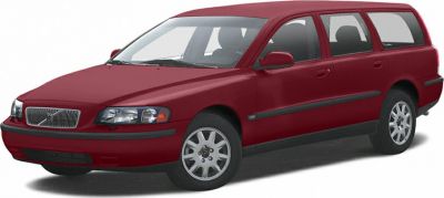 Red station wagon with distinctive grille and aerodynamic body