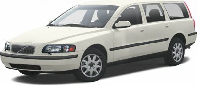 Classic estate station wagon with boxy profile and spacious rear cargo area