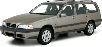 Estate vehicle with distinctive front grille and roof rails