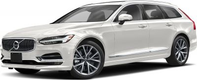 Luxury wagon with LED headlights and alloy wheels in front-side view