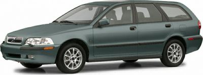 Side view of station wagon with alloy wheels and roof rails