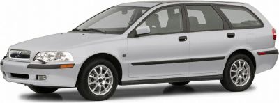 Silver station wagon with classic 90s design and alloy wheels