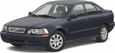 Front side view of a sedan with alloy wheels.