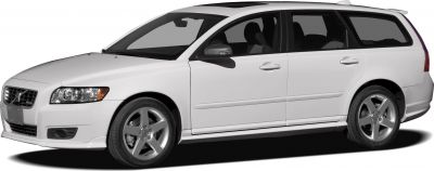White station wagon with alloy wheels and roof rails