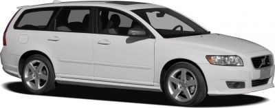 White wagon with alloy wheels, five doors, side profile view