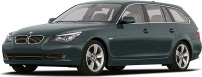 Sleek estate car with distinctive front grille and alloy wheels