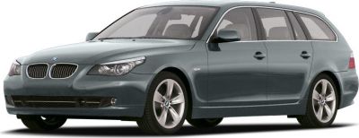 BMW 5 Series Touring front and side view, station wagon body