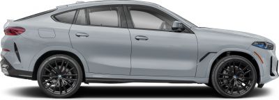 Side view of SUV coupe with black multi-spoke wheels