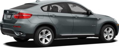 sloped roof SUV side and rear view with alloy wheels