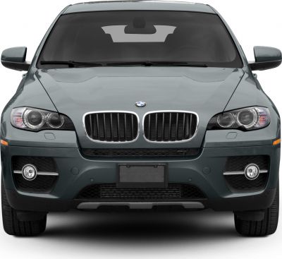 Front view featuring kidney grille and dual round headlights
