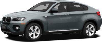 Side profile of SUV with coupe-like roofline and alloy wheels