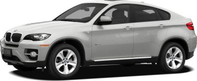 Side profile of a sleek SUV with coupe styling and alloy wheels