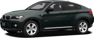 Front-side view of coupe-style SUV with alloy wheels