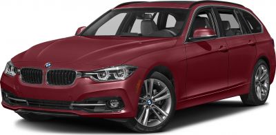 Red station wagon with LED headlights and alloy wheels