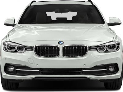 Front view with kidney grille and dual headlights