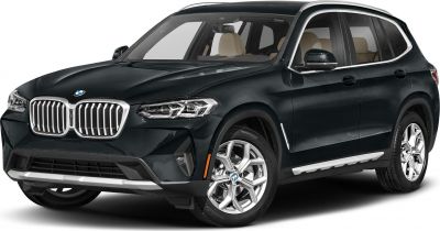 Front grille and LED headlights of an SUV