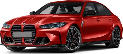 Aggressive front grille, sharp headlights, sporty alloy wheels
