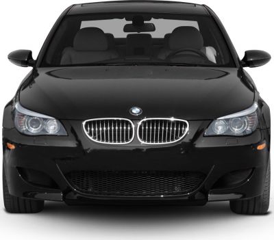 BMW front kidney grille and dual headlights view