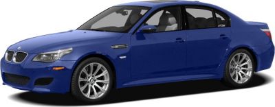 Blue four-door sedan with sport rims and modern front design