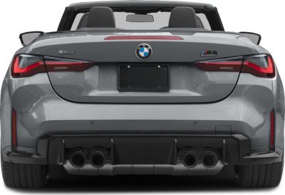 Rear view with quad exhaust and distinctive taillights