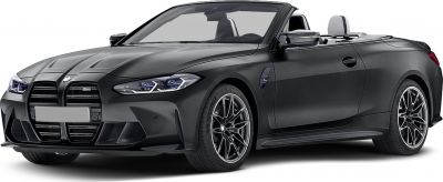 Black convertible with aggressive front grille and sporty alloy wheels