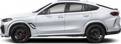 Side profile of a coupe-style SUV with black multi-spoke alloy wheels