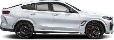 Side profile with black multi-spoke wheels and red brake calipers