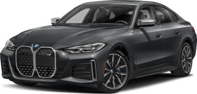 Front design with large kidney grille and distinctive alloy wheels