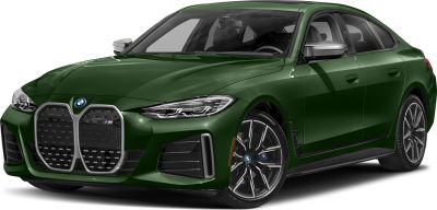 Front grille and wheel design of a sleek green sedan.