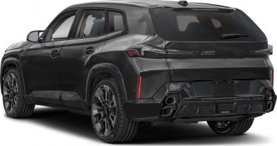Rear view of SUV with hexagonal exhausts and LED taillights