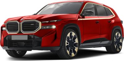 Bold kidney grille and modern multi-tone alloy wheels on red SUV