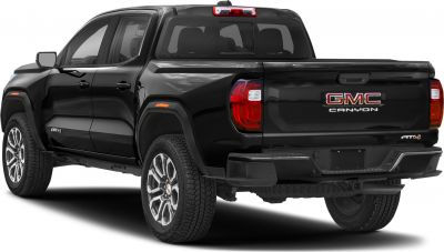 Black pickup rear view with GT4 trim and modern taillights
