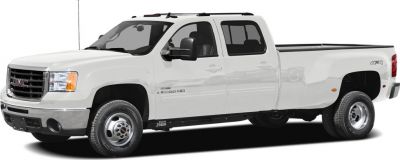 Heavy-duty pickup with extended cab and dual rear wheels