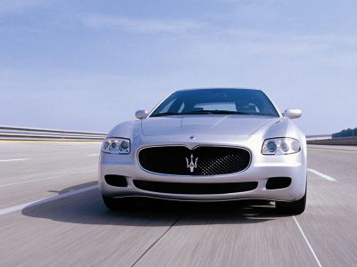 Close-up of car's front grille and headlight design