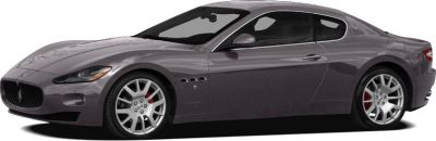 Side profile of luxury coupe with alloy wheels