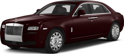 Luxurious sedan with chromed grille and alloy wheels