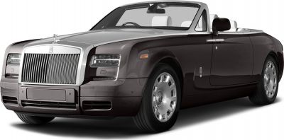 Luxury convertible with iconic grille and open-top design