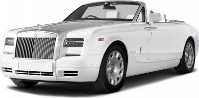 Luxury convertible with iconic front grille and polished wheels