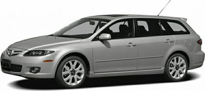 Silver sporty station wagon with sleek design and alloy wheels