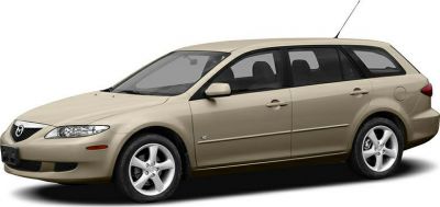 Beige station wagon side profile with smooth lines and alloy wheels
