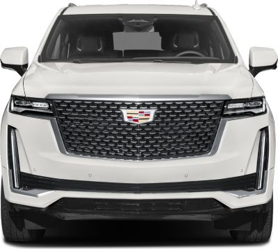 Wide mesh grille and sleek LED headlights on luxury SUV front view