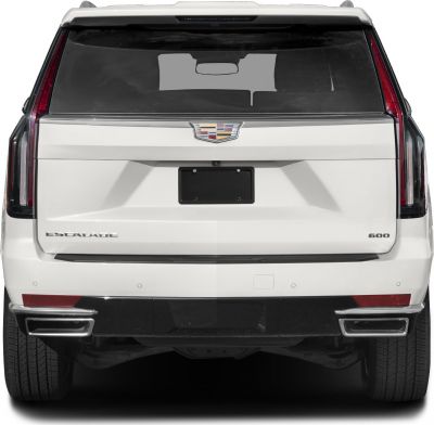 Rear view with vertical LED taillights and dual exhaust outlets